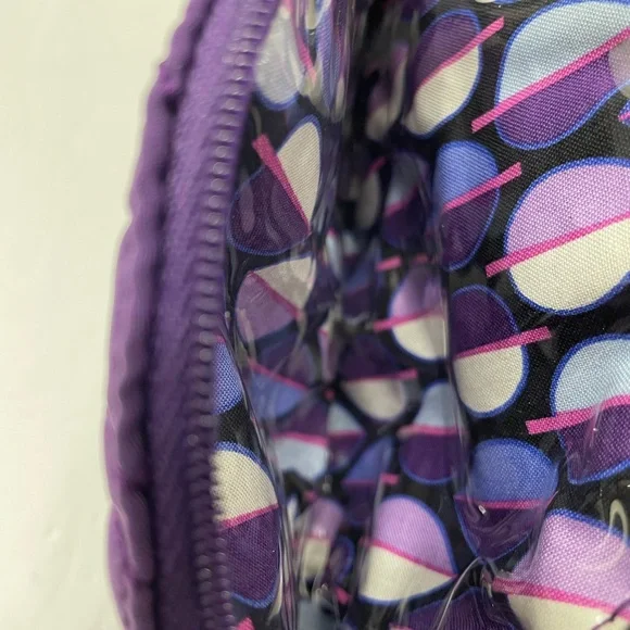 Vera Bradley Quilted Purple Cosmetic Case - Picture 4 of 4